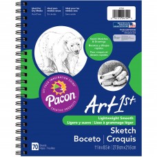 Art1st Sketch Diary, White Drawing Paper, 70 Sheets, 8.5 x 11 in.   556568465